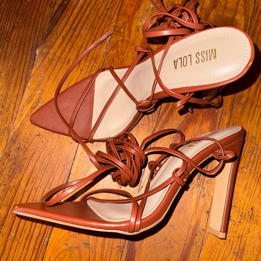 Miss Lola strappy heels